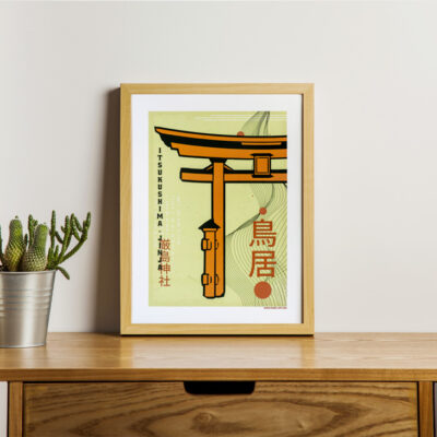 Poster japon couleur Torii
