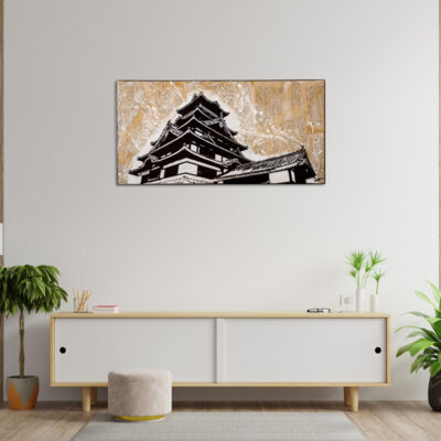 tableau japon fond collage chateau de kumamoto